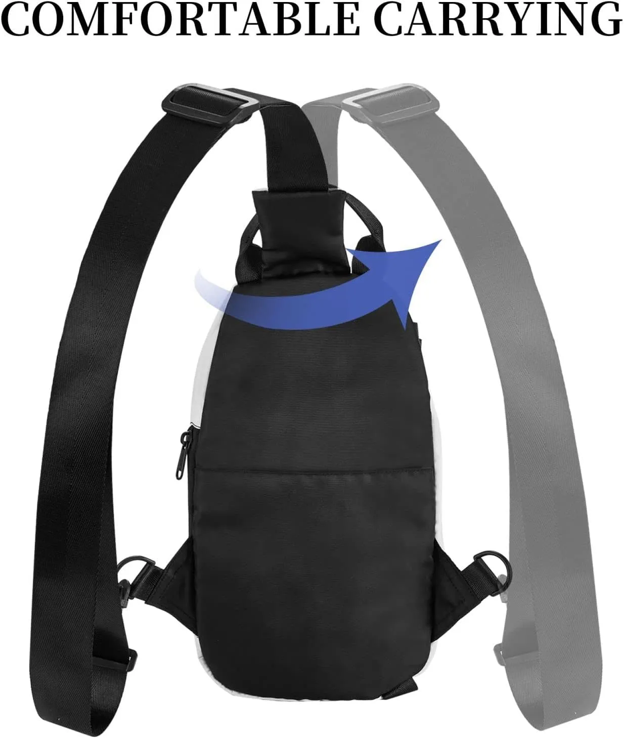 Sling Bag for Women Men Shoulder Bag Winter X-mas Chest Bag Travel Fanny Pack Lightweight Casual Daypack, Winter Landscape in the Bavarian Alps, One Size