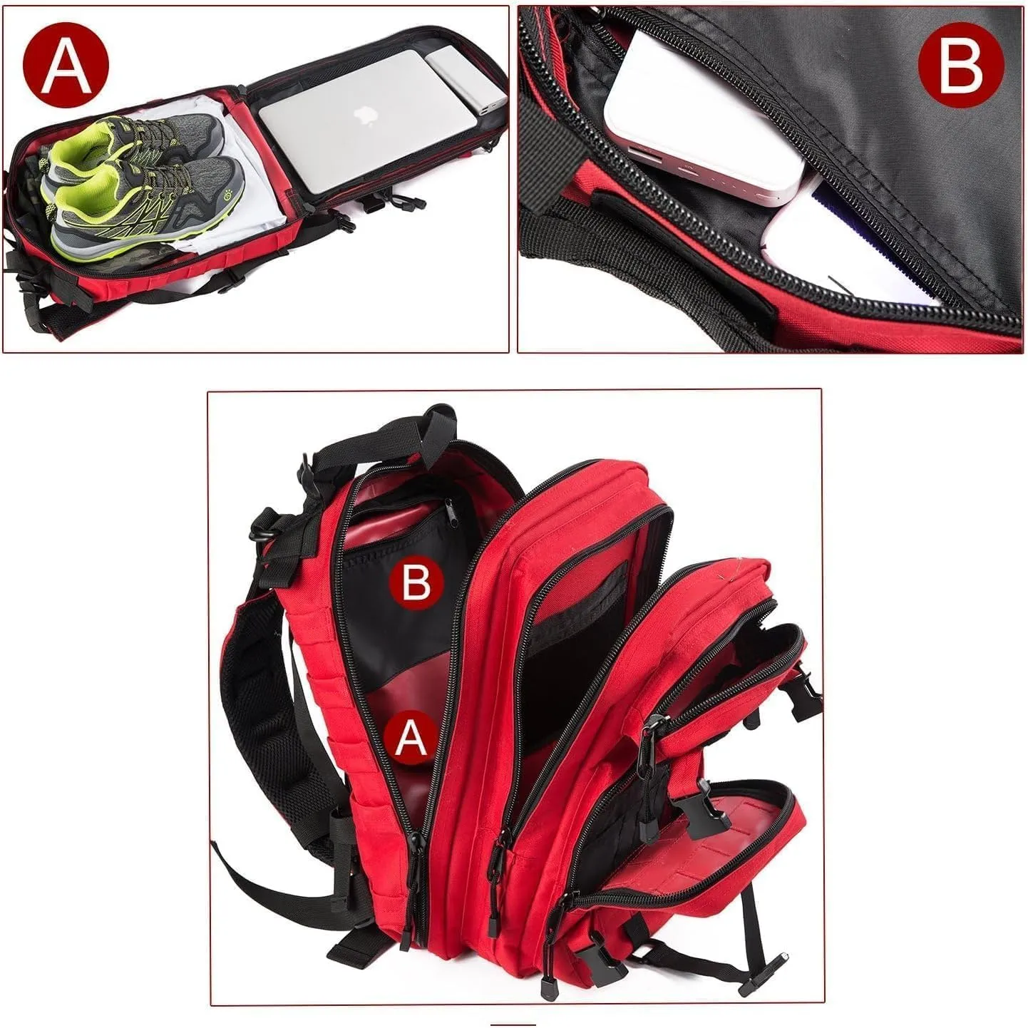 Small Military Tactical Backpack Army Assault Rucksack GYM Hiking Bug Out Bag