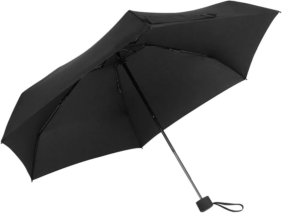 Small Mini Umbrella with Case by GAOYAINIG Light Compact Design Perfect for Travel Lightweight Portable Parasol Outdoor Sun&Rain Umbrellas Black 2 PACK - 34 Inches