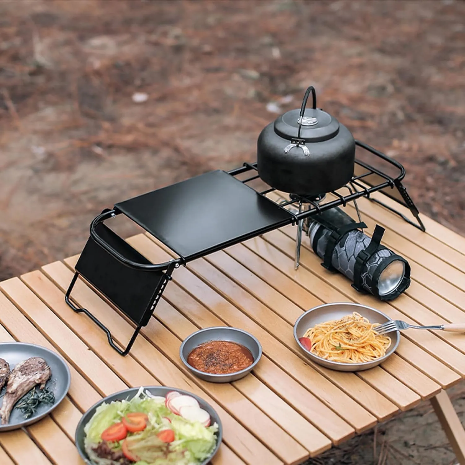 Small Table for Beach Hiking Backpacking Outdoor Indoor Picnics BBQ Camping Table Light Weight Folding Picnics Table