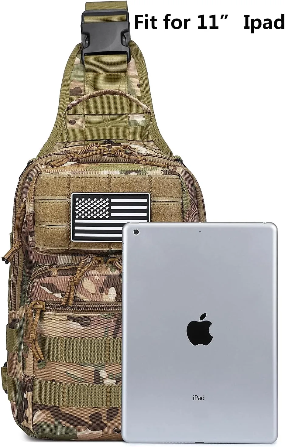 Small Tactical Military Backpack Sling Crossbody Holster Bag For Men CCW Sling Bag 10L