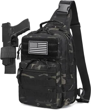 Small Tactical Military Backpack Sling Crossbody Holster Bag For Men CCW Sling Bag 10L