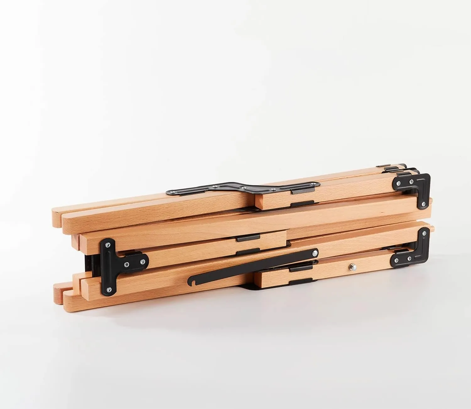 S'more Folding Picnic Table, Portable Camping Table with Carry Bag, Wood Outdoor Table for Picnic, Camping, Travel, Party, Beach, Garden, Patio, gailgating, BBQ,Easy to Assembly (L Size-120cm)