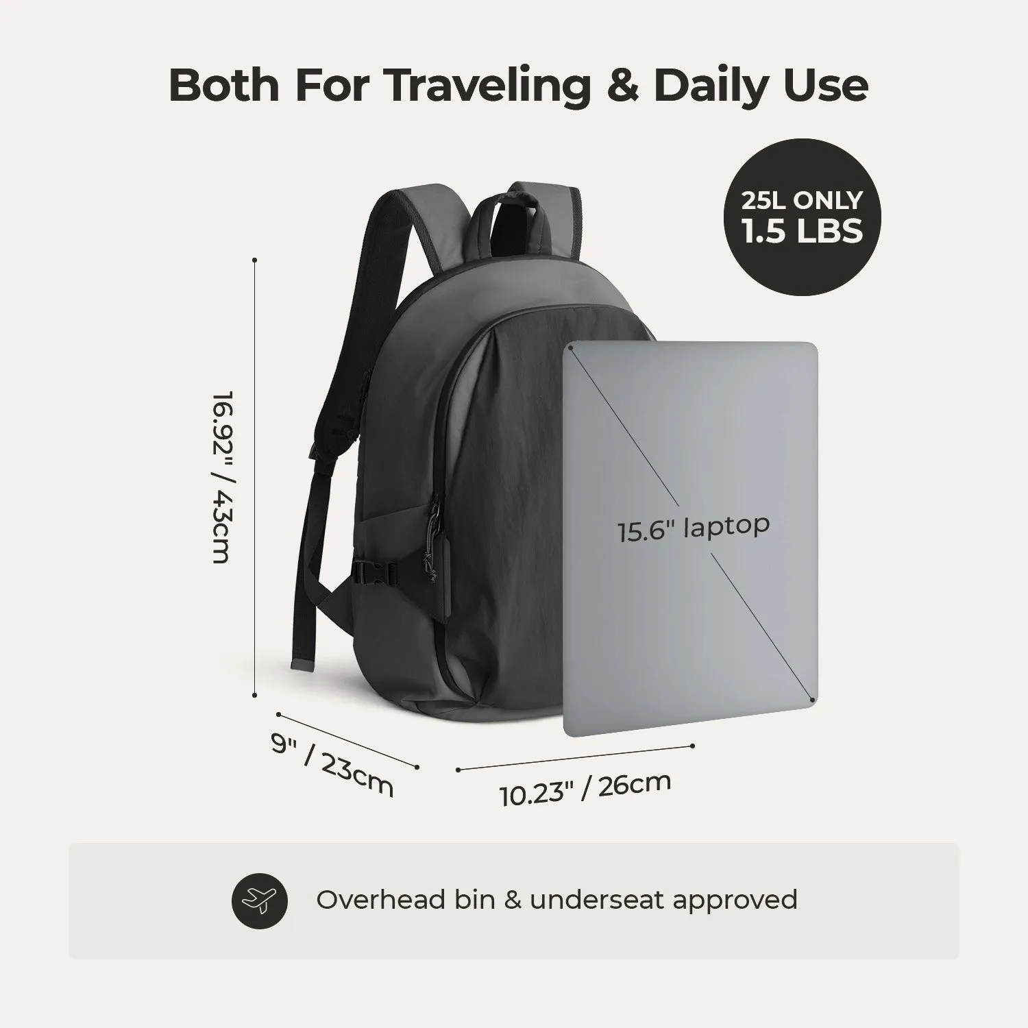 Soar 25L 180° Open Clamshell Travel Backpack Set