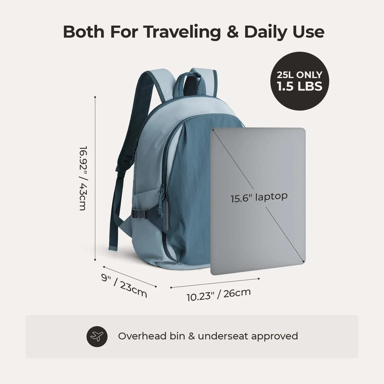 Soar 25L 180° Open Clamshell Travel Backpack Set