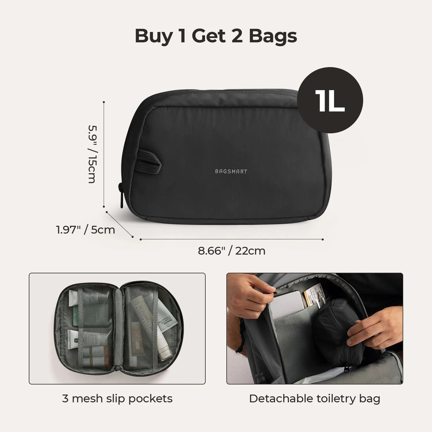 Soar 25L 180° Open Clamshell Travel Backpack Set
