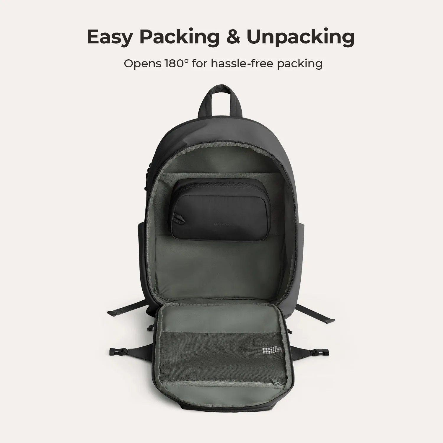Soar 25L 180° Open Clamshell Travel Backpack Set