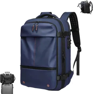 Spacevac Backpack, Vacpack Backpack with Vacuum, 60L Expandable Easy Vac Travel Bag with Pump, Waterproof & Anti-Theft (Blue, Without vacuum pump)
