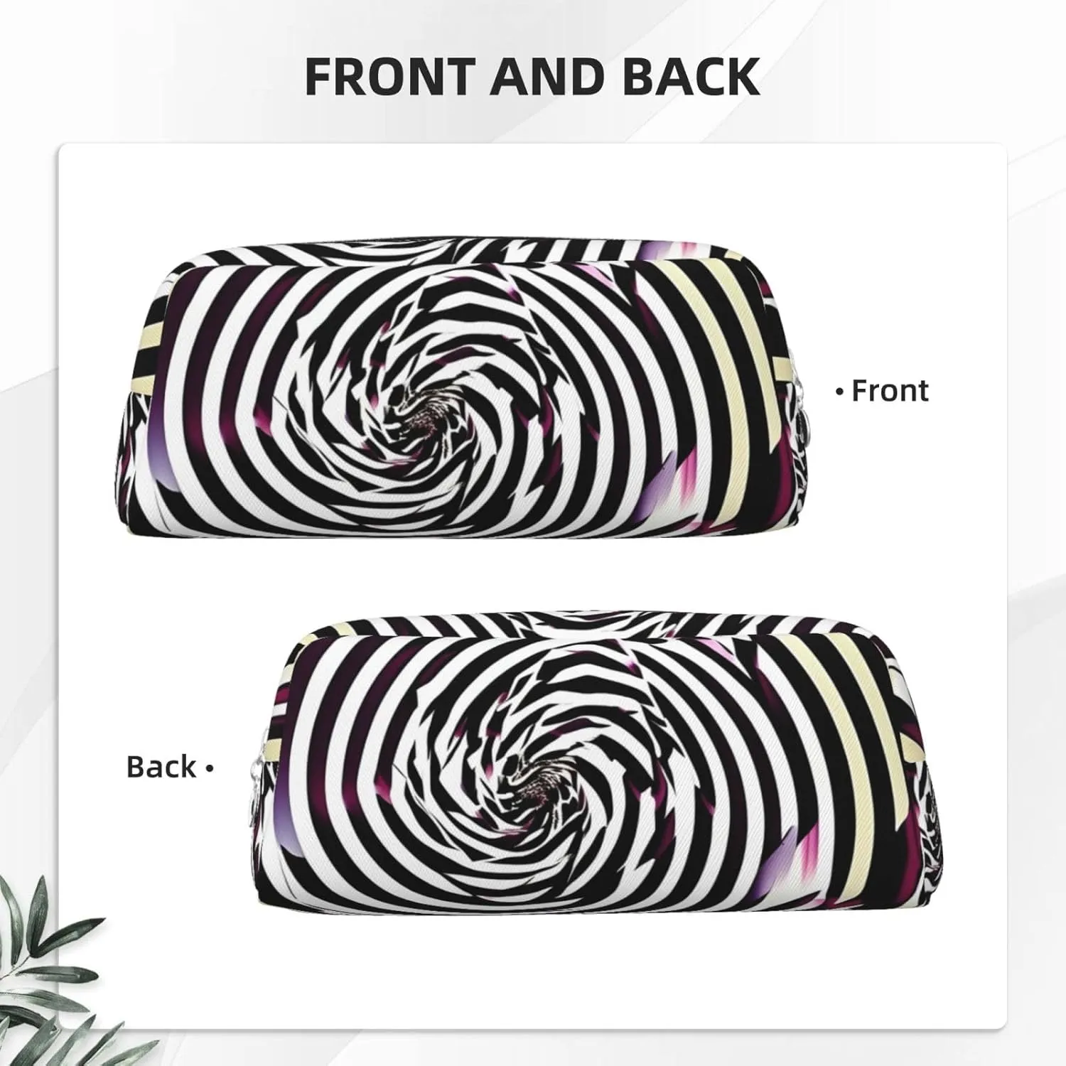 Spiral Optical illusion Gif Print Versatile Storage Pouch Makeup Bag Travel Office Small Items Organizer Bag