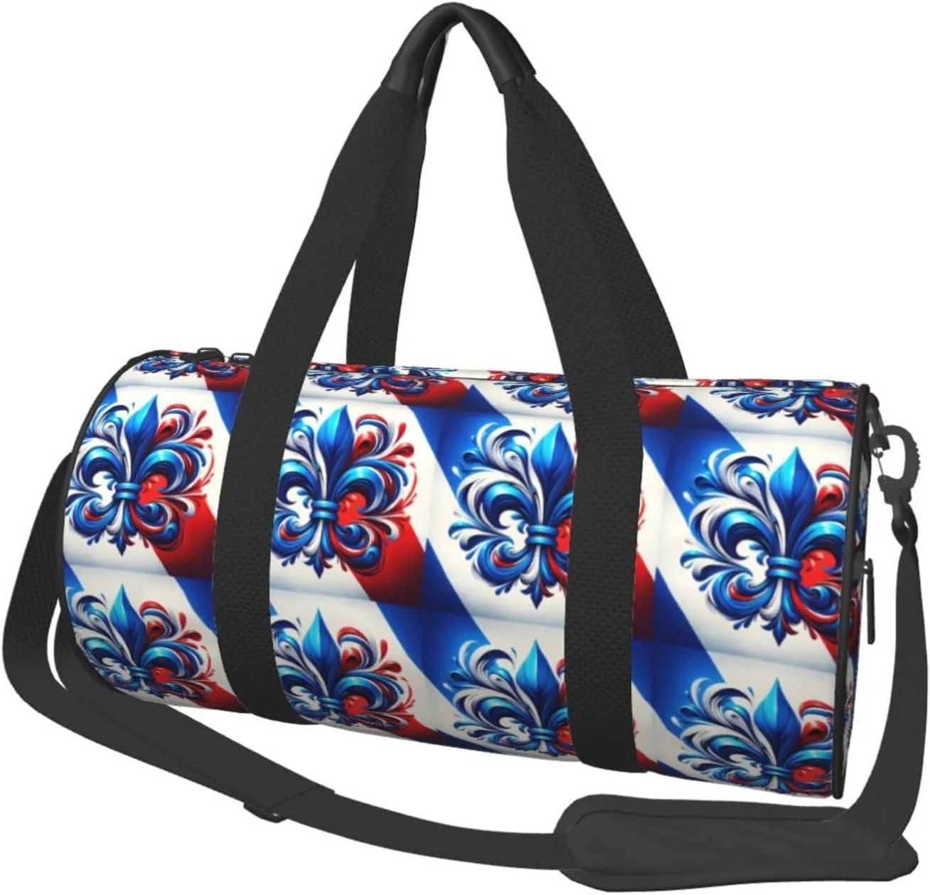 Sports Duffel Bag Fleur-De-Lis-France Foldable Travel Tote Bag Weekender Sleepover Carry On Bag