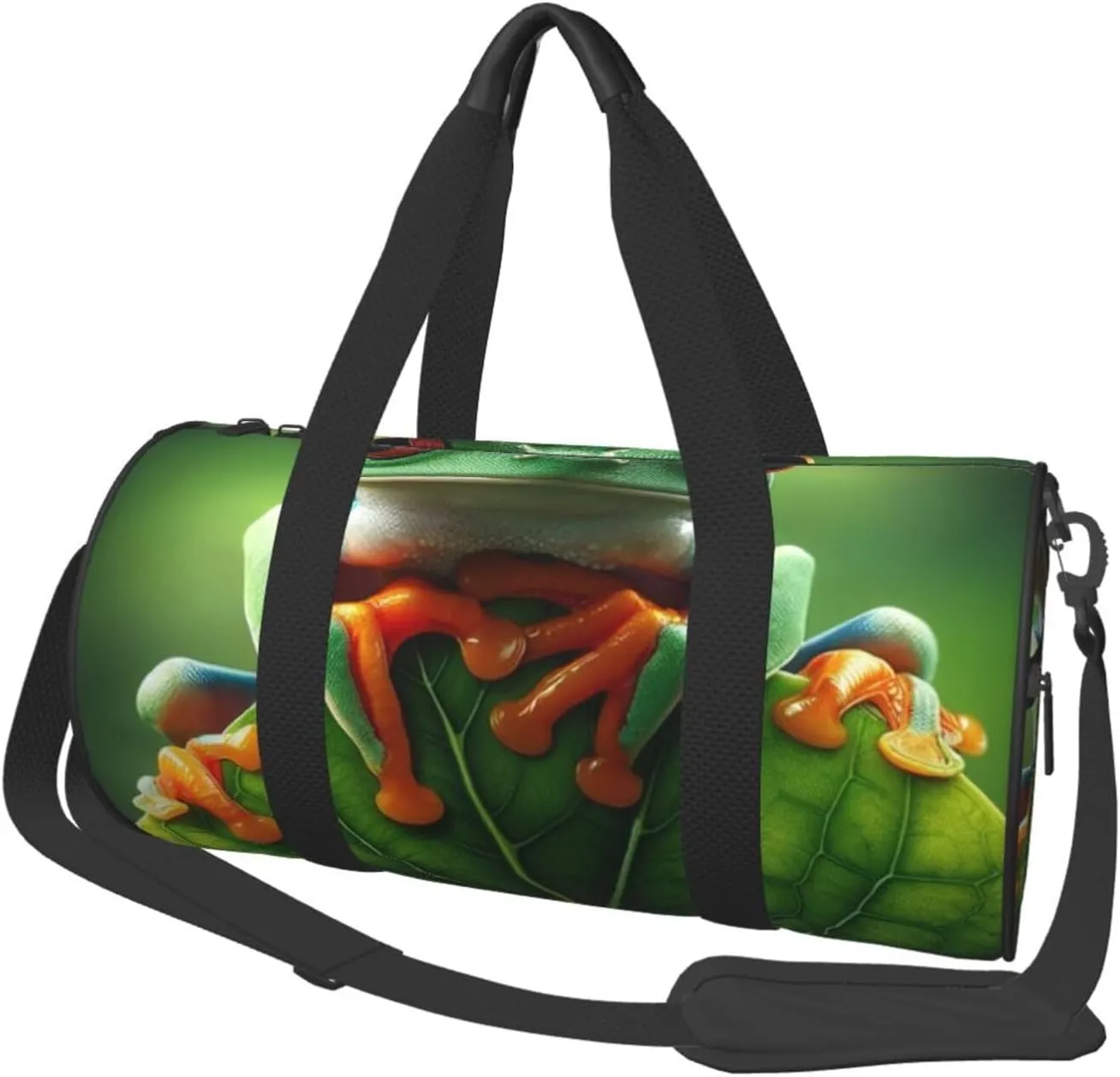 Sports Duffel Bag Puerto-Rico-Tree-Frog-Nature Foldable Travel Tote Bag Weekender Sleepover Carry On Bag