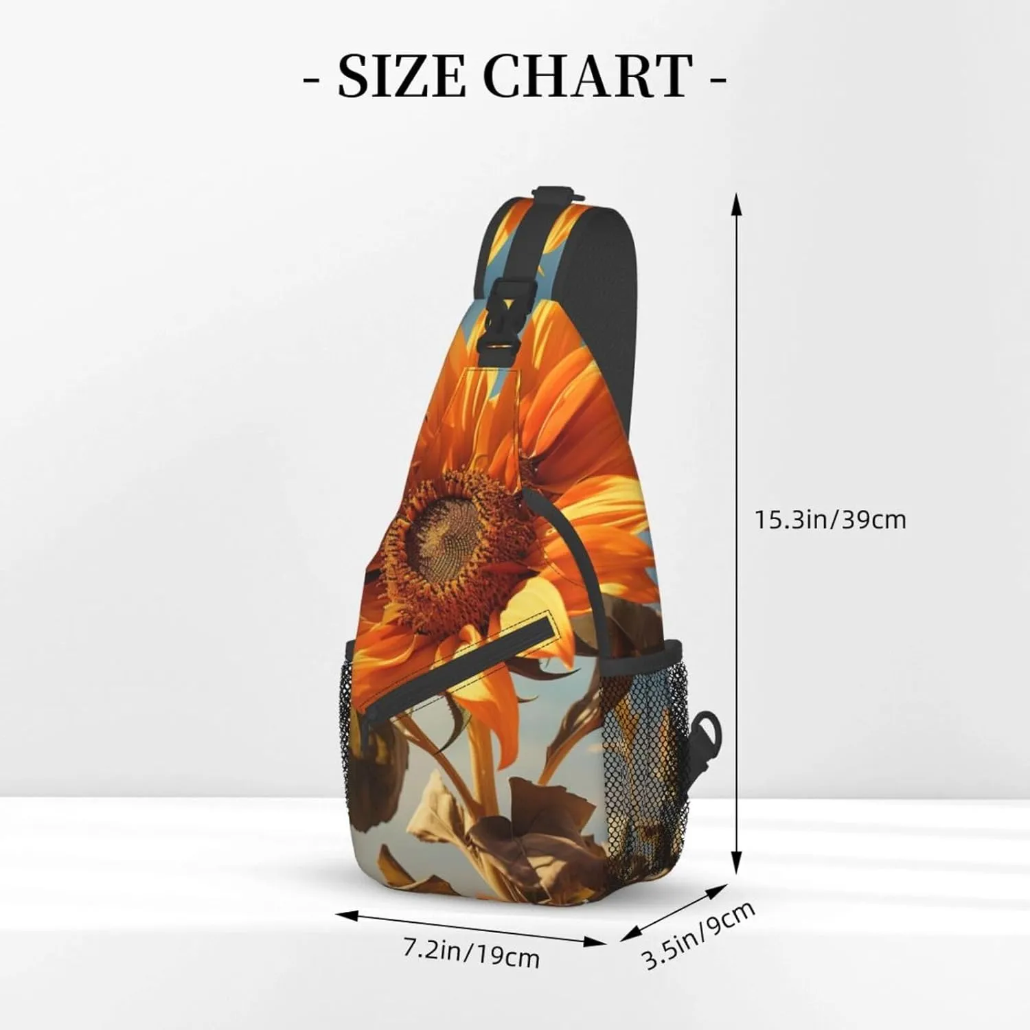 SSIMOO Beautiful Sunflower Versatile Travel Hiking Backpack-Perfect For Outdoor Cycling,Chest Shoulder Bag