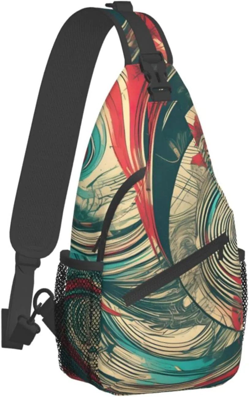 SSIMOO Not All Who Wander Are Lost Versatile Travel Hiking Backpack-Perfect For Outdoor Cycling,Chest Shoulder Bag