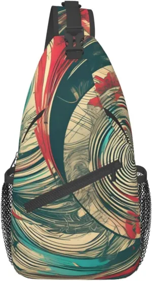 SSIMOO Not All Who Wander Are Lost Versatile Travel Hiking Backpack-Perfect For Outdoor Cycling,Chest Shoulder Bag