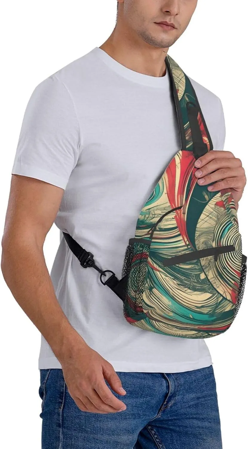 SSIMOO Not All Who Wander Are Lost Versatile Travel Hiking Backpack-Perfect For Outdoor Cycling,Chest Shoulder Bag