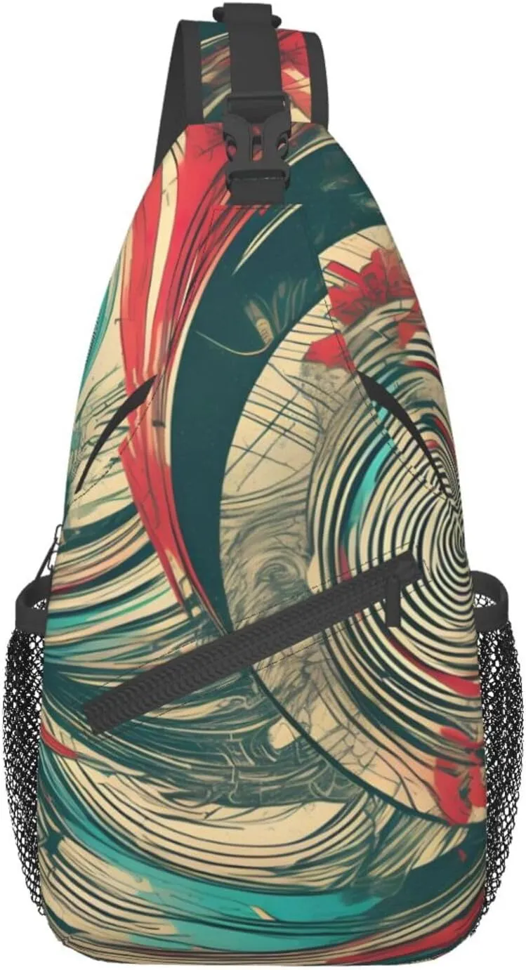 SSIMOO Not All Who Wander Are Lost Versatile Travel Hiking Backpack-Perfect For Outdoor Cycling,Chest Shoulder Bag
