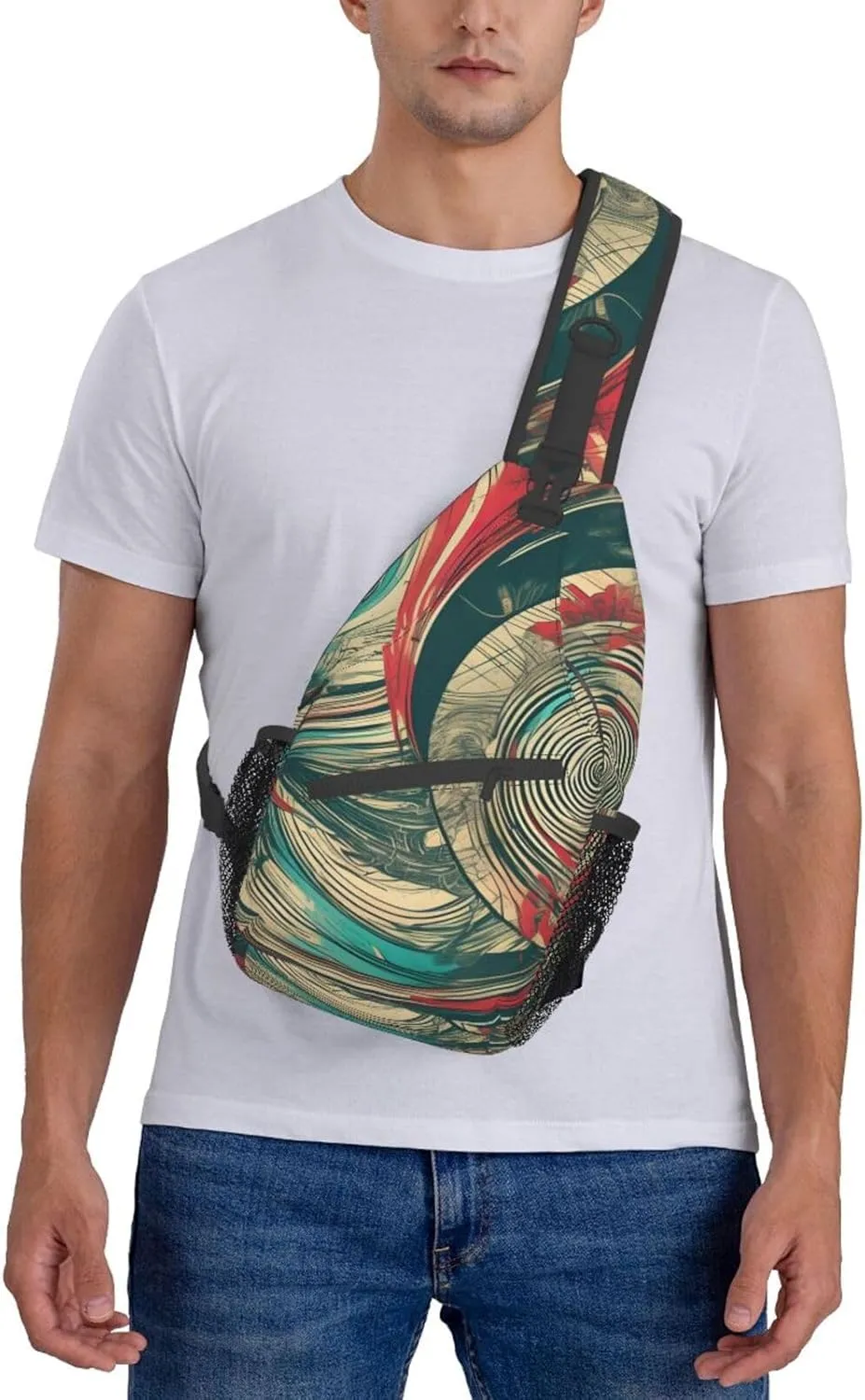 SSIMOO Not All Who Wander Are Lost Versatile Travel Hiking Backpack-Perfect For Outdoor Cycling,Chest Shoulder Bag