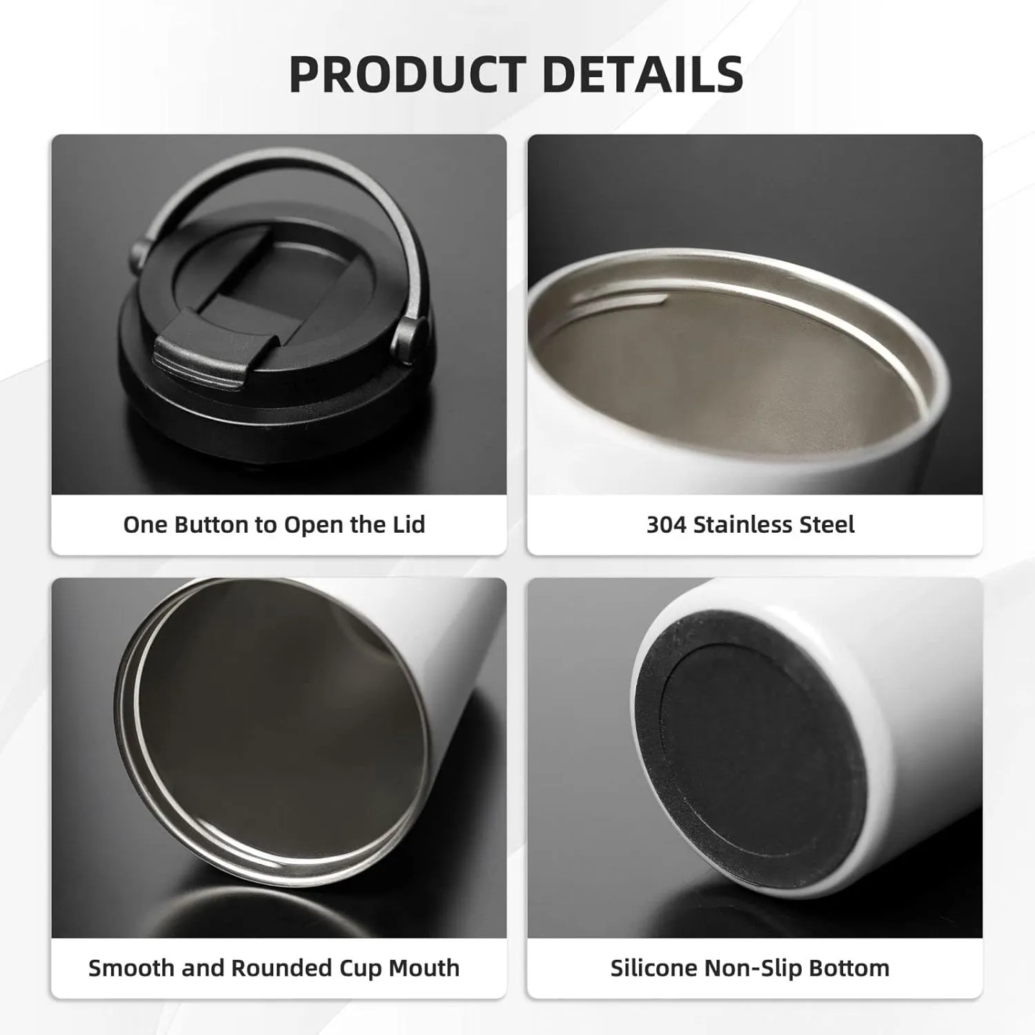 Stainless Steel Tumbler with Lid Insulated Tumbler Sparrow Birds Sing Coffee Mug for Travel Reusable Car Cup Double Wall Insulated Cup for Coffee