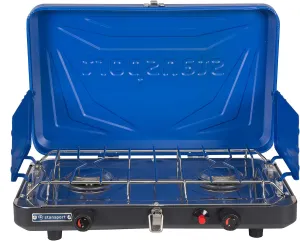 Stansport 2-Burner Propane Stove with Drip Pan & Piezo Igniter (203-100-50)