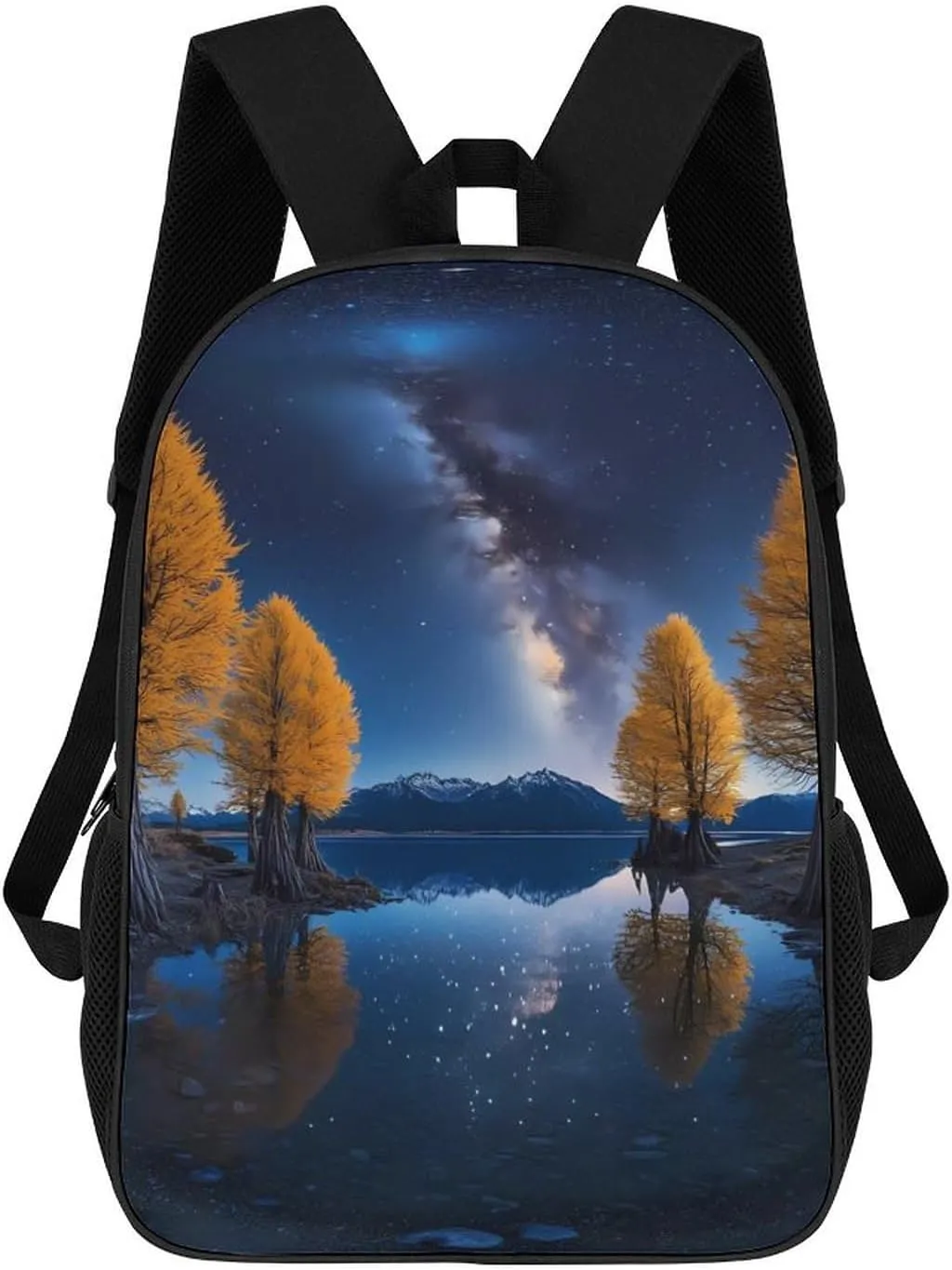 Starry Sky Tree New Zealand Laptop Backpack for Men Women 17 Inch Shoulder Bag Travel Daypack