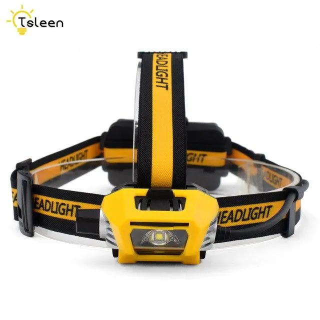 Stepless Dimming Led Headlamp USB Rechargeable Flashlight Torch Headlight fishing Head Lamp With 18650/AA battery   USB Cable