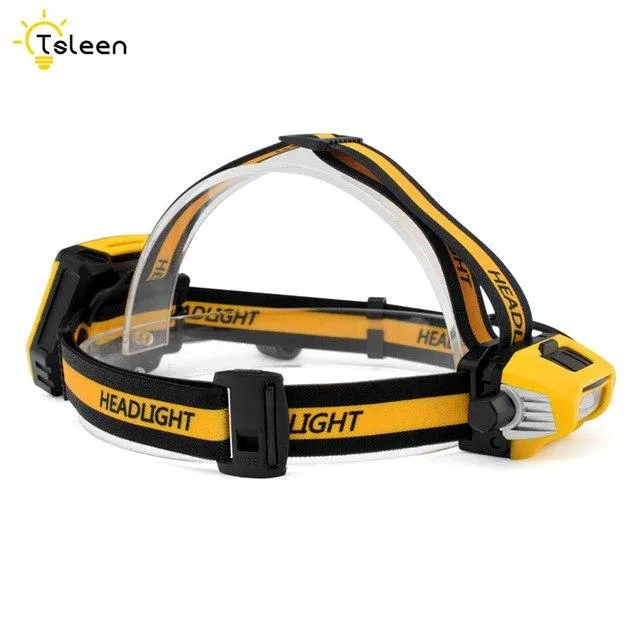 Stepless Dimming Led Headlamp USB Rechargeable Flashlight Torch Headlight fishing Head Lamp With 18650/AA battery   USB Cable