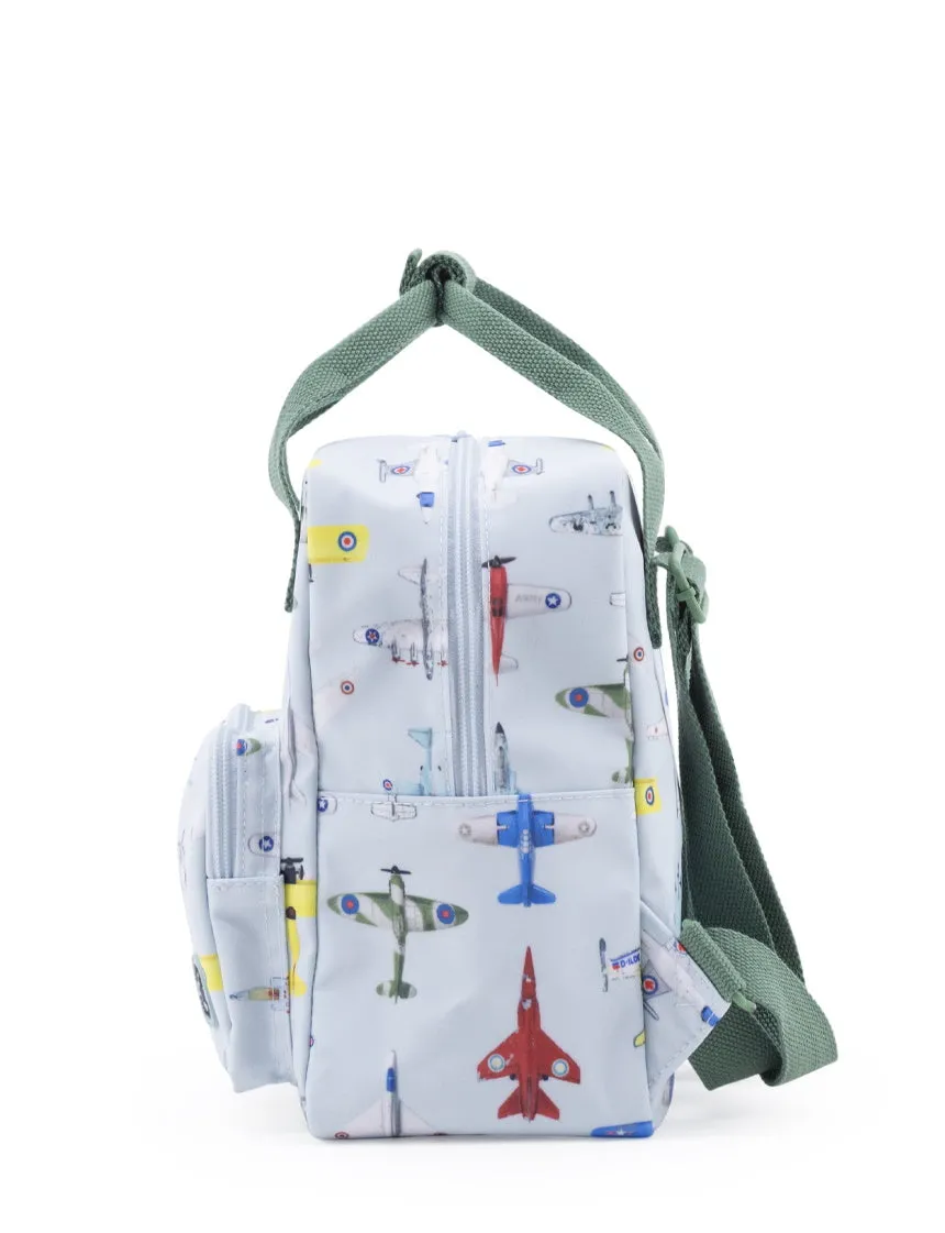 Studio Ditte Small Backpack Ice Blue, Airplanes