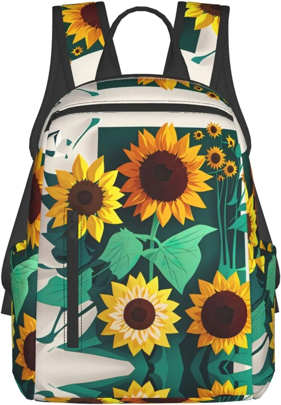 Sunflower bee print Fashion Backpacks Hiking Camping Day bags Men Women Traveling Outdoor backpacks