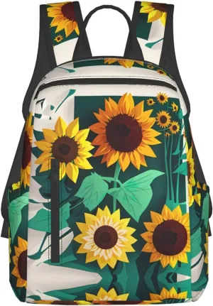 Sunflower bee print Fashion Backpacks Hiking Camping Day bags Men Women Traveling Outdoor backpacks