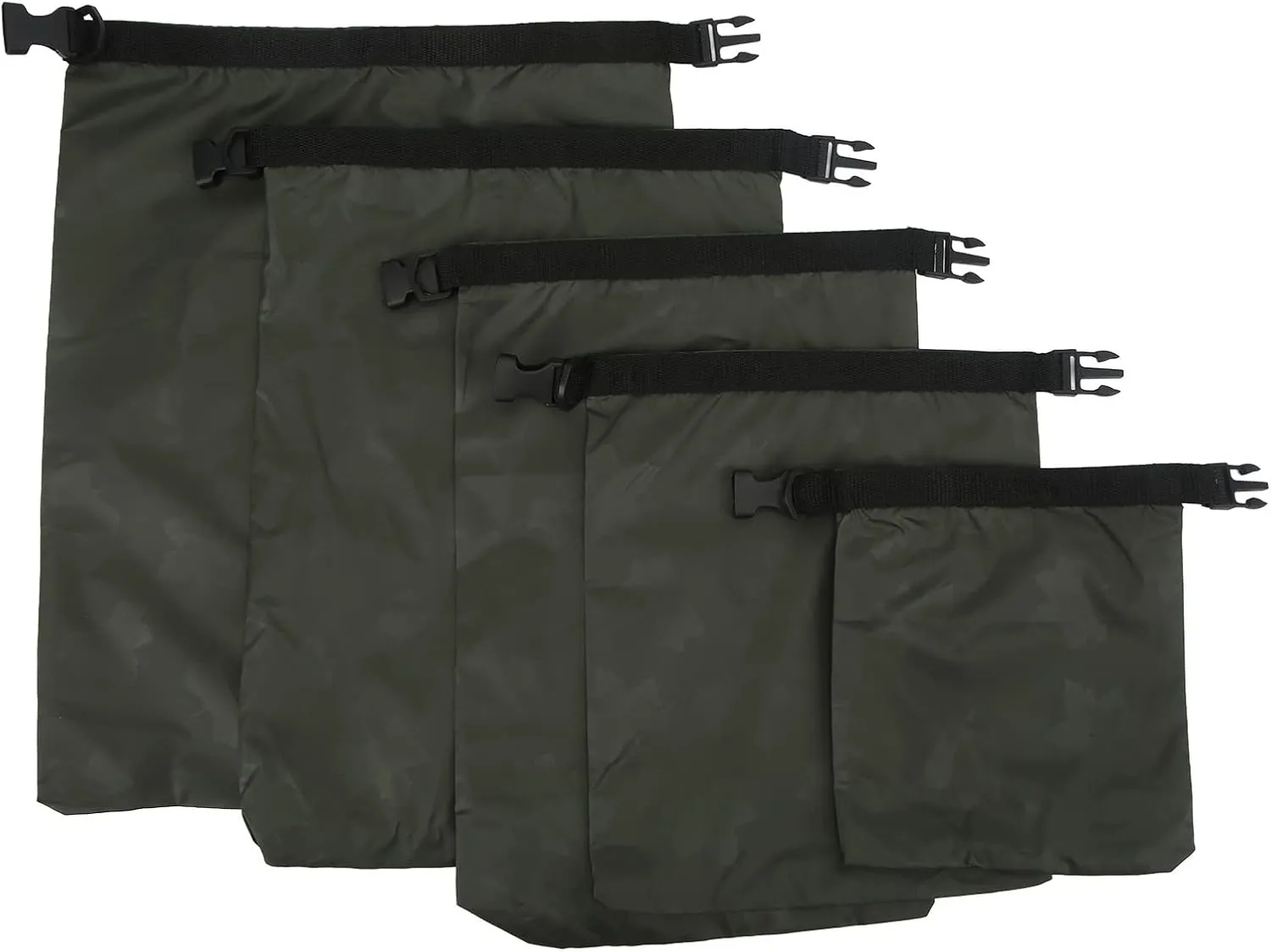 Swimming Water Prevent Bag Strong and Sturdy for Outdoor Activities Army Green 190T Polyester Taffeta 5 Pack