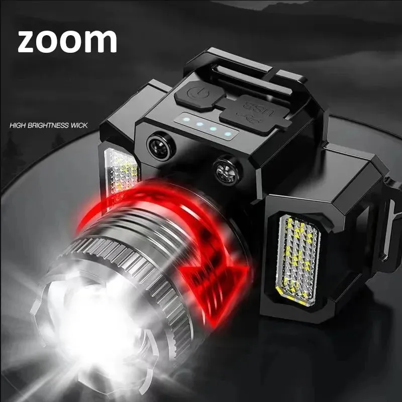 T51 LED Sensor Headlamp with Intelligent Induction & USB Recharge