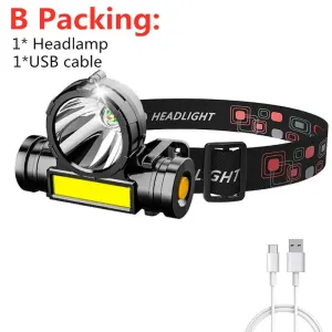 T51 LED Sensor Headlamp with Intelligent Induction & USB Recharge