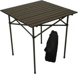 TA2727 Tall Aluminum Portable Table with Carrying Bag, Brown