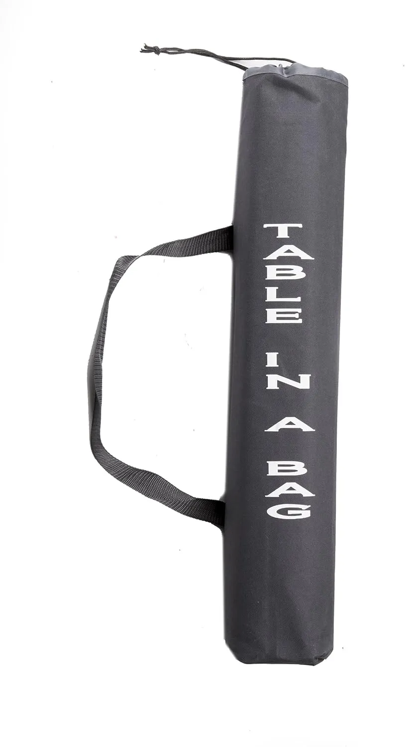 TA2727 Tall Aluminum Portable Table with Carrying Bag, Brown