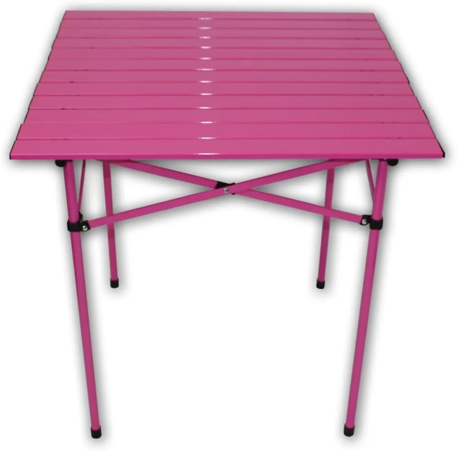 TA2727F Tall Aluminum Portable Table with Carrying Bag, Fuchsia