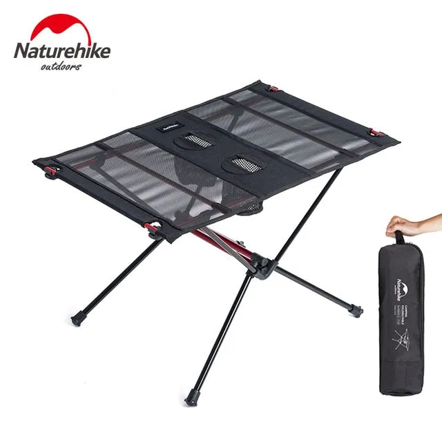 Table Naturehike Portable Metal Outdoor Patio Comprehensive range Waterproof Roll Aluminum Foldable Lightweight Collapsible Up Folding Picnic Camping Table