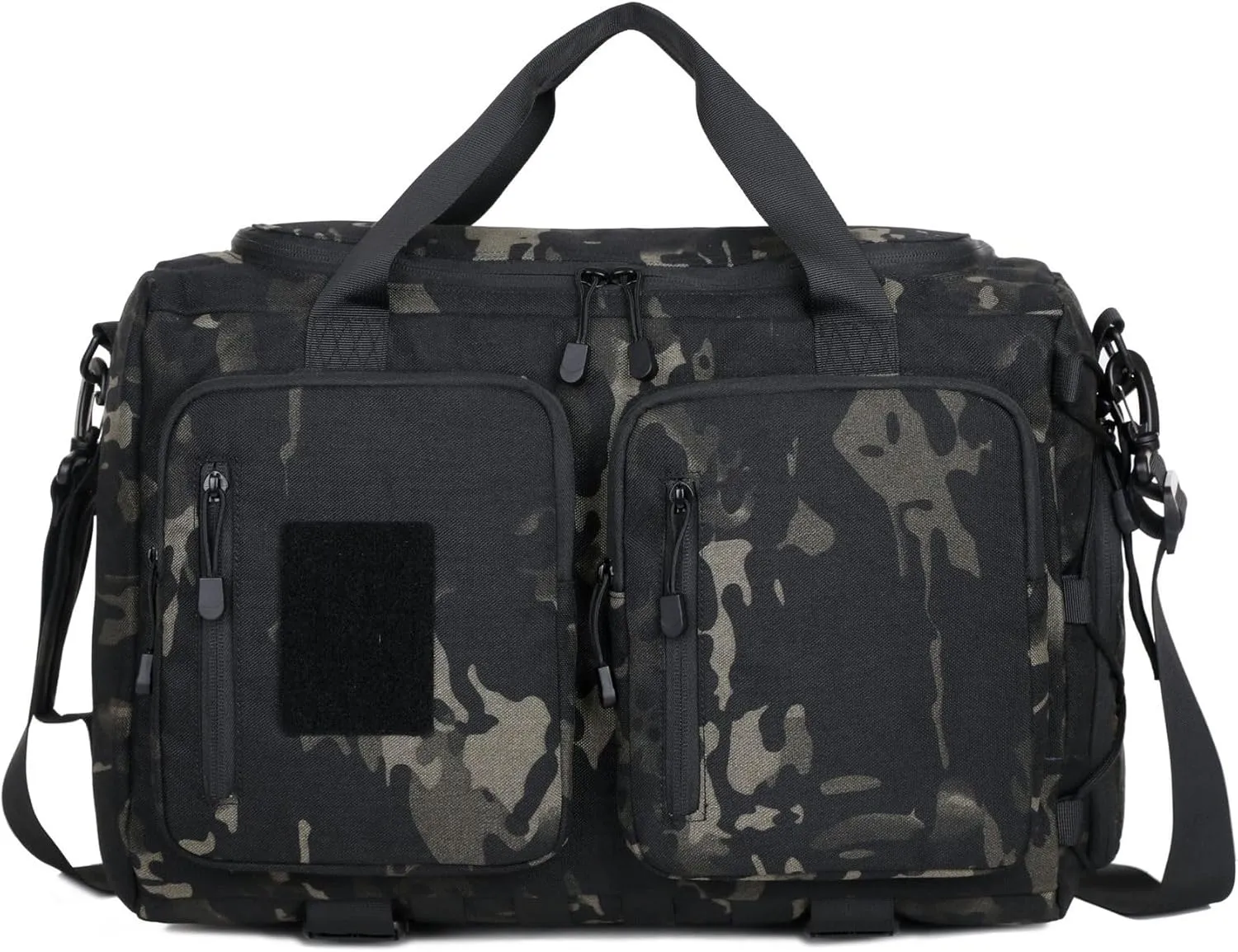 Tactical Backpack Military Molle Hiking 36-55LTriple Bag Army Fan Outdoor Hiking Rucksack Shoulder Bag Black Camouflage