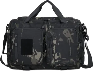 Tactical Backpack Military Molle Hiking 36-55LTriple Bag Army Fan Outdoor Hiking Rucksack Shoulder Bag Black Camouflage
