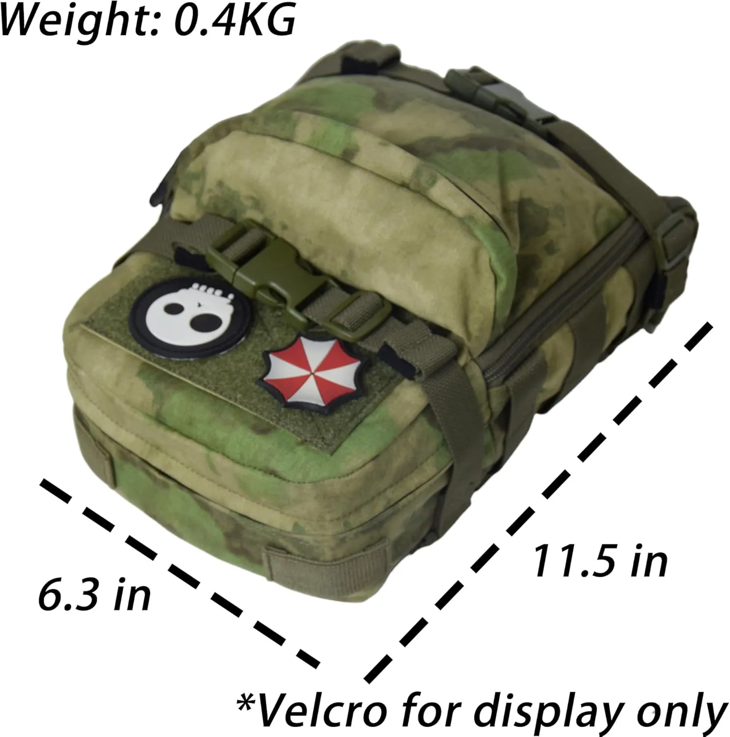 Tactical Hydration Backpack for 2L Hydration Bladder, Lightweight Hydration Backpack MOLLE Water Carrier for 2L Hydration Bladder Reservoir Pack for Hiking Biking Running Climbing