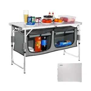 Tavolo Pieghevole Portatile Regolabile Campeggio Giardino Arredamento Casa Esterno