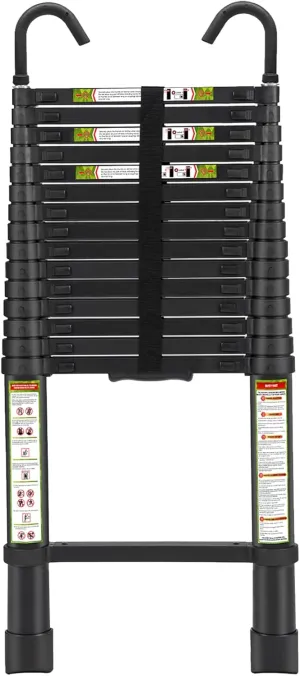 Telescopic Ladder, 20.34FT RIKADE Aluminum Telescoping Ladder with Stable Hook and Non-Slip Feet, Portable Extension Ladder for Household and Outdoor Working 330lb Capacity