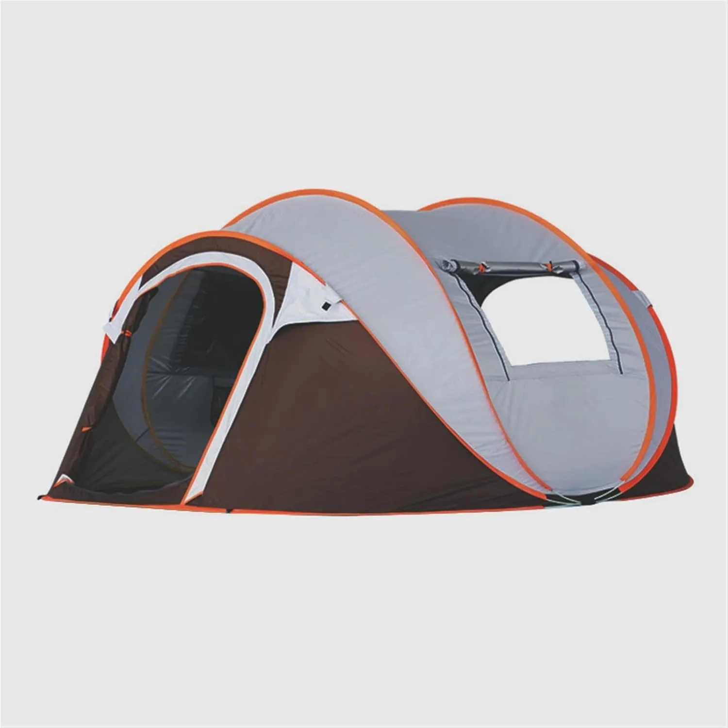 Tent Large Boat Tent Automatic Pop Up Family Camping Tent Double Door - Window Waterproof (Beige One Size)