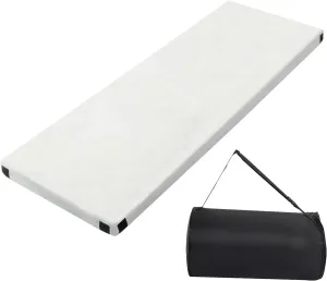 Thick Memory Foam Camping Mattress Sleeping Pad, Memory Foam Camping Mattress Pad, Sleeping Mat Portable Floor Mat Roll Up Mattress for Guests Kids Adult Sleepover