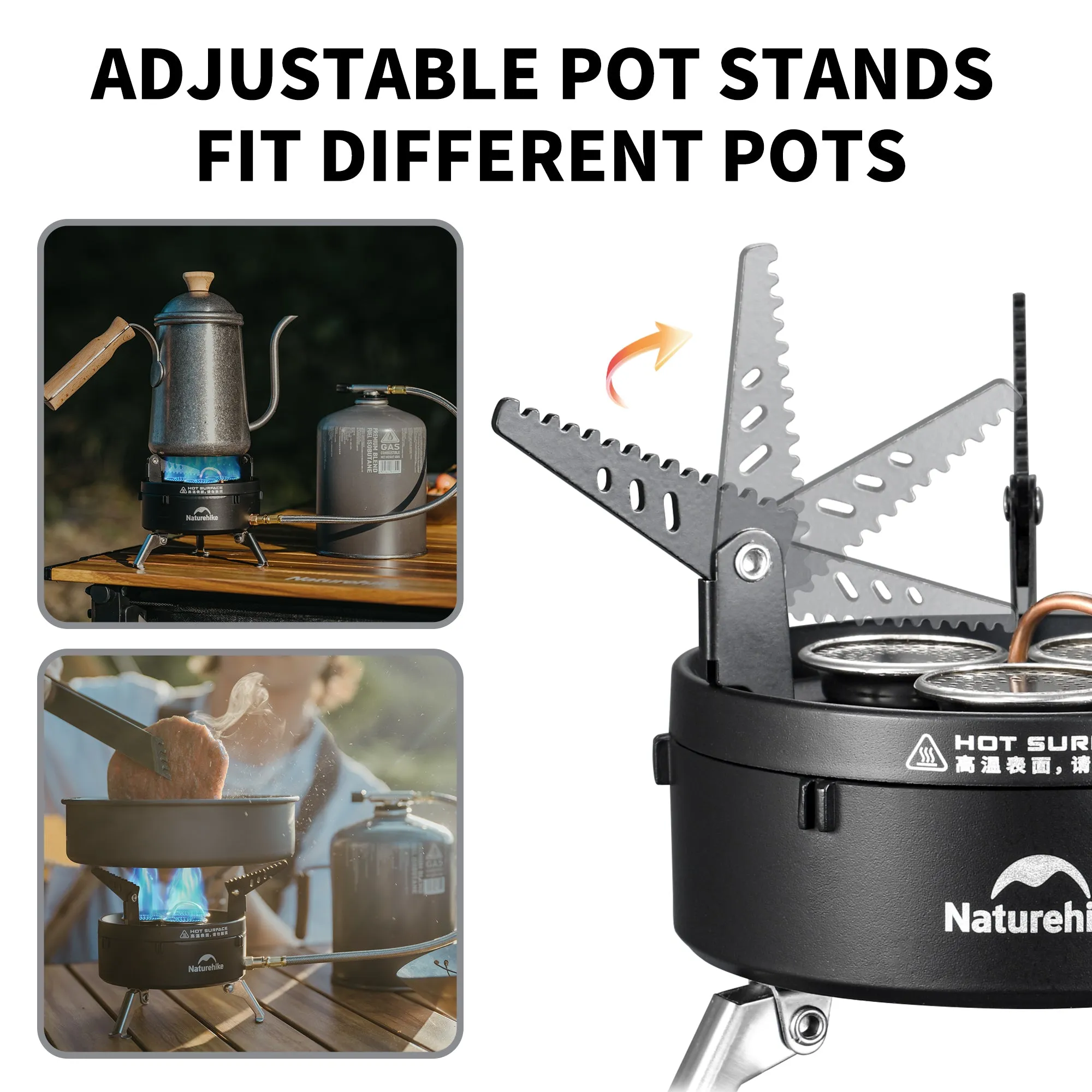 Three (IGT Gas Customizable Burners Dark Diverse categories Naturehike Stove Compatiable) Star
