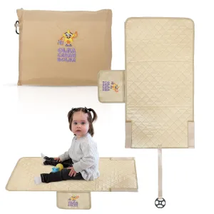 Toddler Airplane Bed & Footrest Hammock – Natural Cotton Top Layer, Quilted Foam Padding, Breathable Travel Seat Extender for Kids – Portable with Storage Bag & Gift Box – Also for Trains & Buses