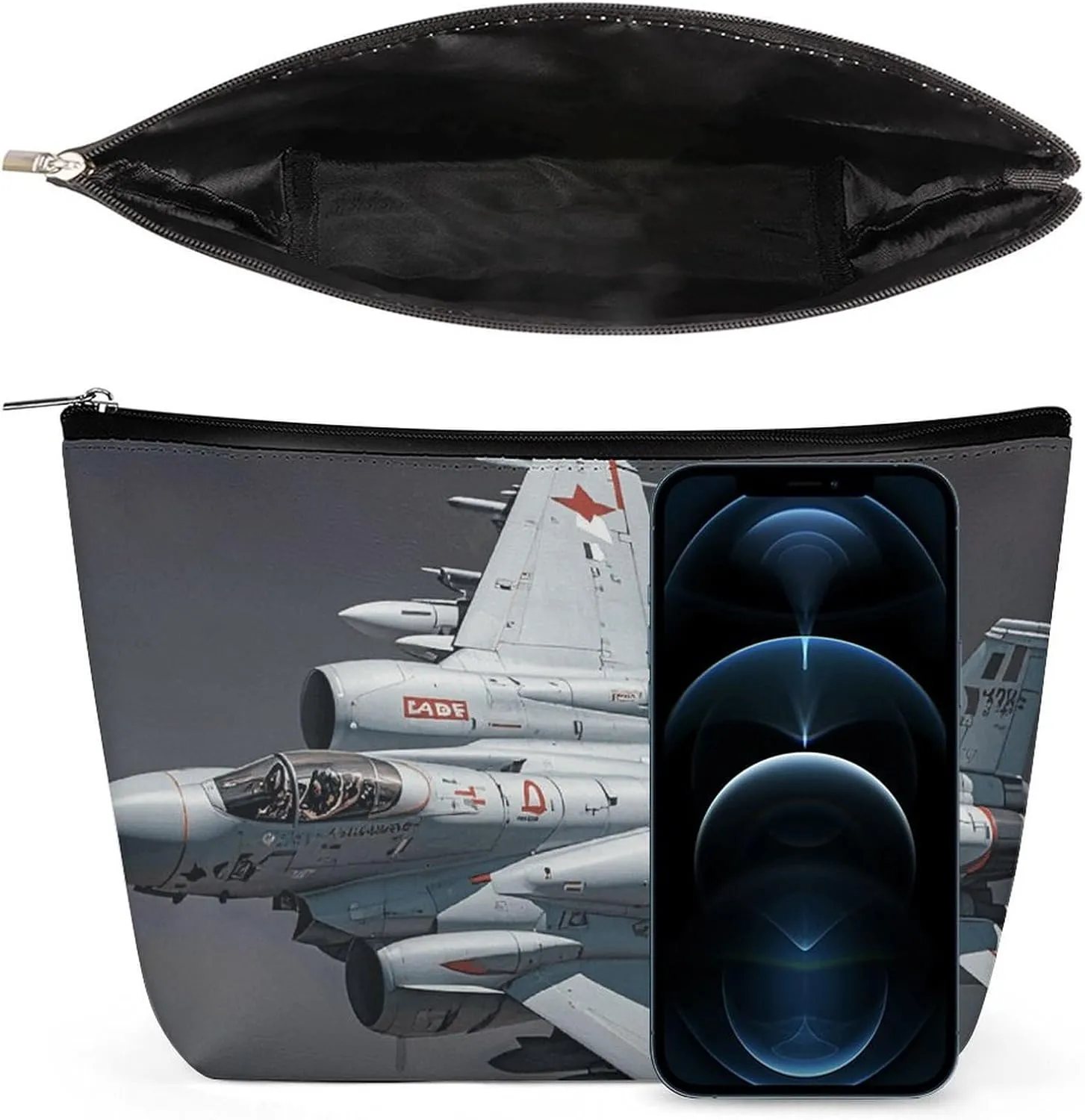 Toiletry Bag for Women Jet Fighter Cosmetic Bag Portable Capacity Travel Makeup Bags with Zipper Lightweight Cute Beauty Makeup Organizer for Traveling, Accessories, Essentials