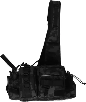 Totority Fishing Sling Crossbody Tackle Bag Lightweight Fishing Backpack with Gear Holder Capacity Storage for Fishing Hiking Hunting and Camping