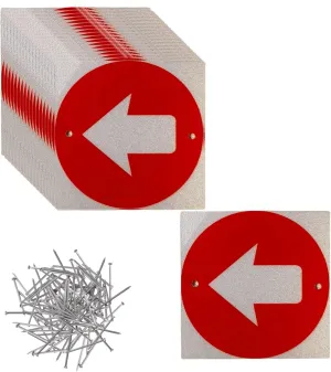 Trail Markers Pack of 30, Bright Reflective Trail Marker Aluminum Signs Mark Your Trees for Hiking, Camping, Hunting