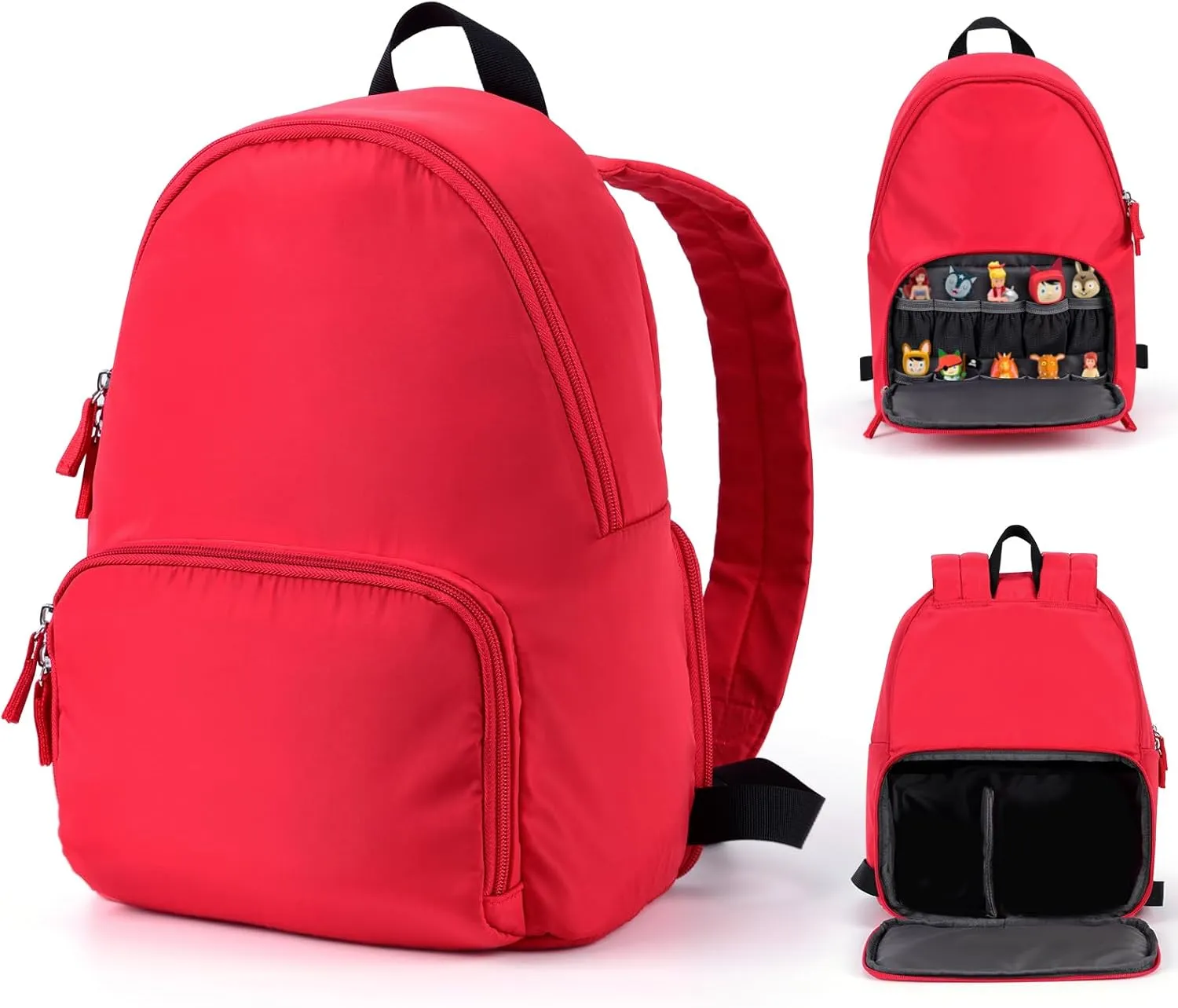 Travel Backpack for Toniebox Starter Set, Carrying Storage Case Bag for Tonies Figures, Headphone & Charging Station (Red)