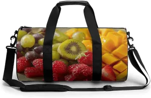 Travel Duffel Bag for Men And Women,A Plate of Fruit Waterproof Sports Fitness Bag Portable Travel Duffel Bag